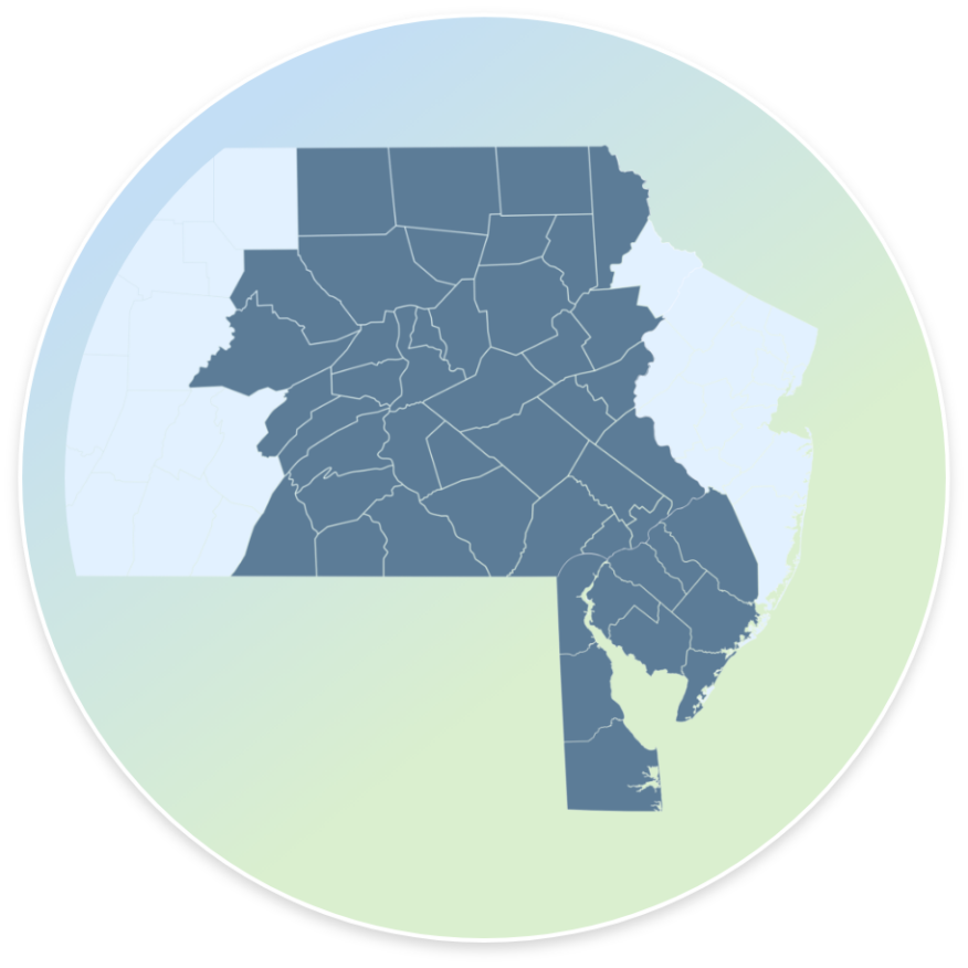 Gift of Life Donor Program map